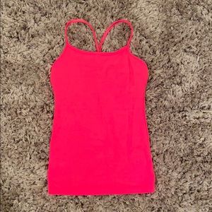 Bright Pink Lululemon Tank top